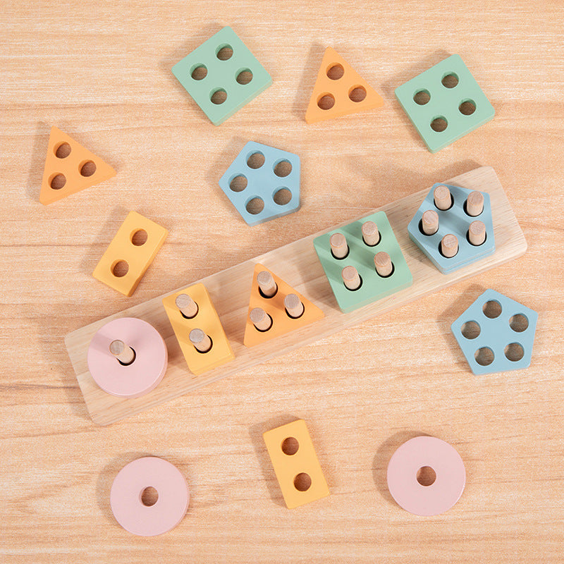 Wooden Geometric Shapes Toys Set