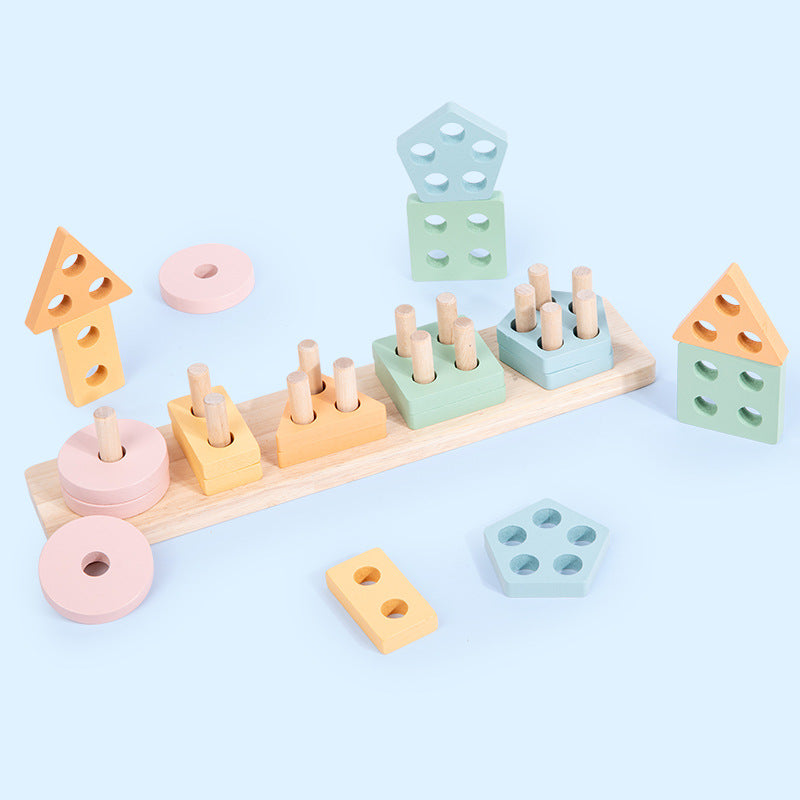 Wooden Geometric Shapes Toys Set