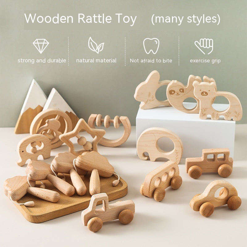 Wooden Cloud Rattle Toys Set